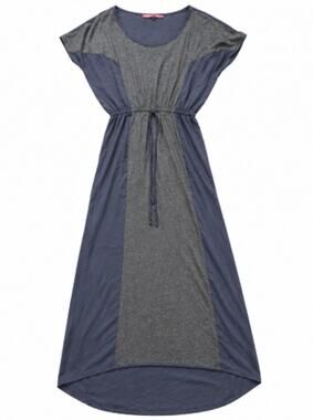 Malloy Navy Blue Ruched Maxi Dress Size Small EUC